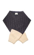 Tibi Quilted Wool-trimmed Faux Leather Scarf