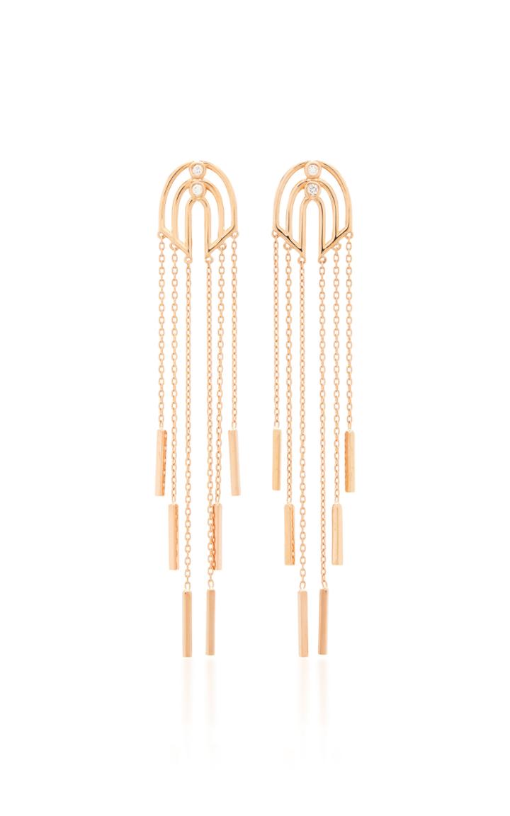 Moda Operandi Melis Goral Luna Luce 14k Gold Diamond Earrings