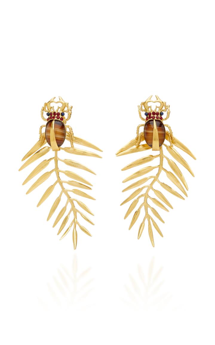 Suma Cruz Helechos & Escarabajo Earrings