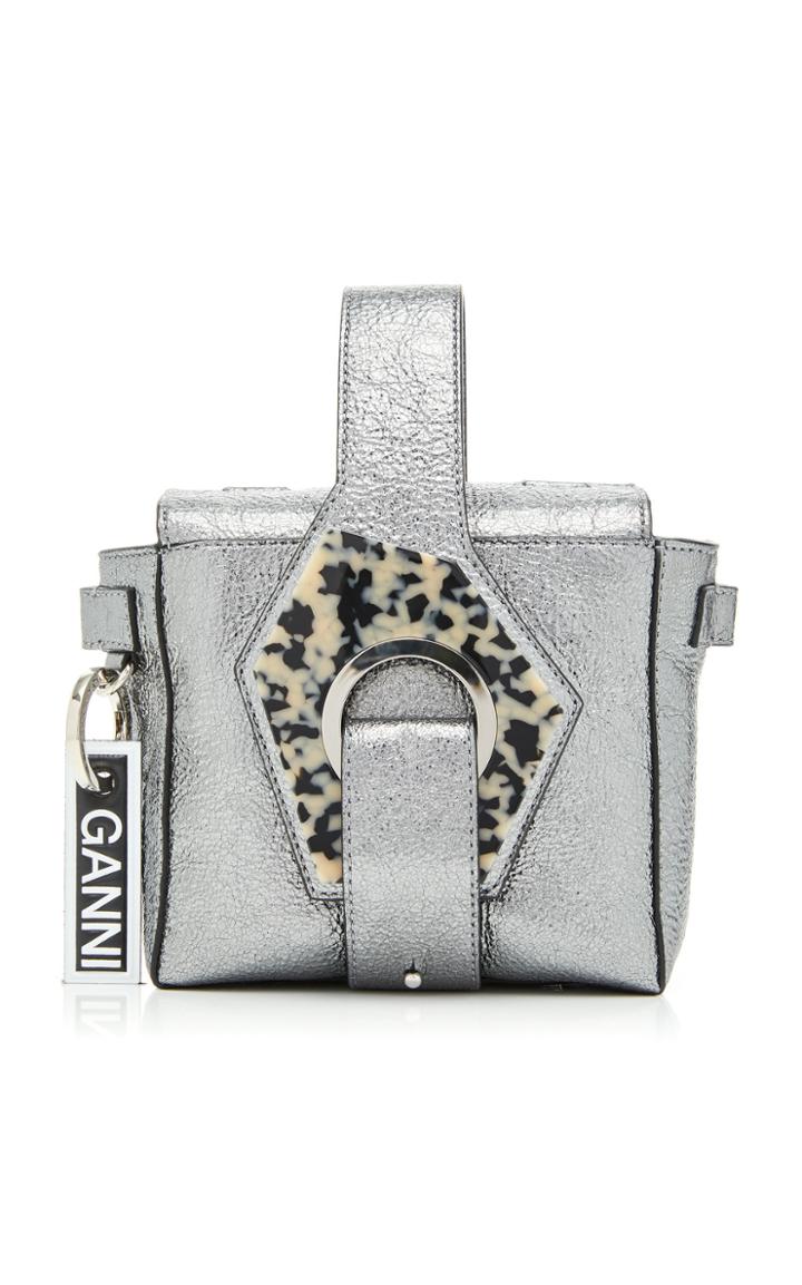Ganni Mini Metallic Leather Crossbody Bag