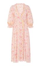 Moda Operandi Loveshackfancy Sarabeth Cotton Ruffle Bodice Midi Dress Size: 00