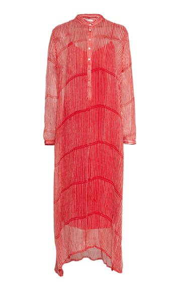 Cloe Cassandro Andrea Striped Silk Maxi Dress