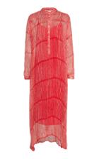 Cloe Cassandro Andrea Striped Silk Maxi Dress
