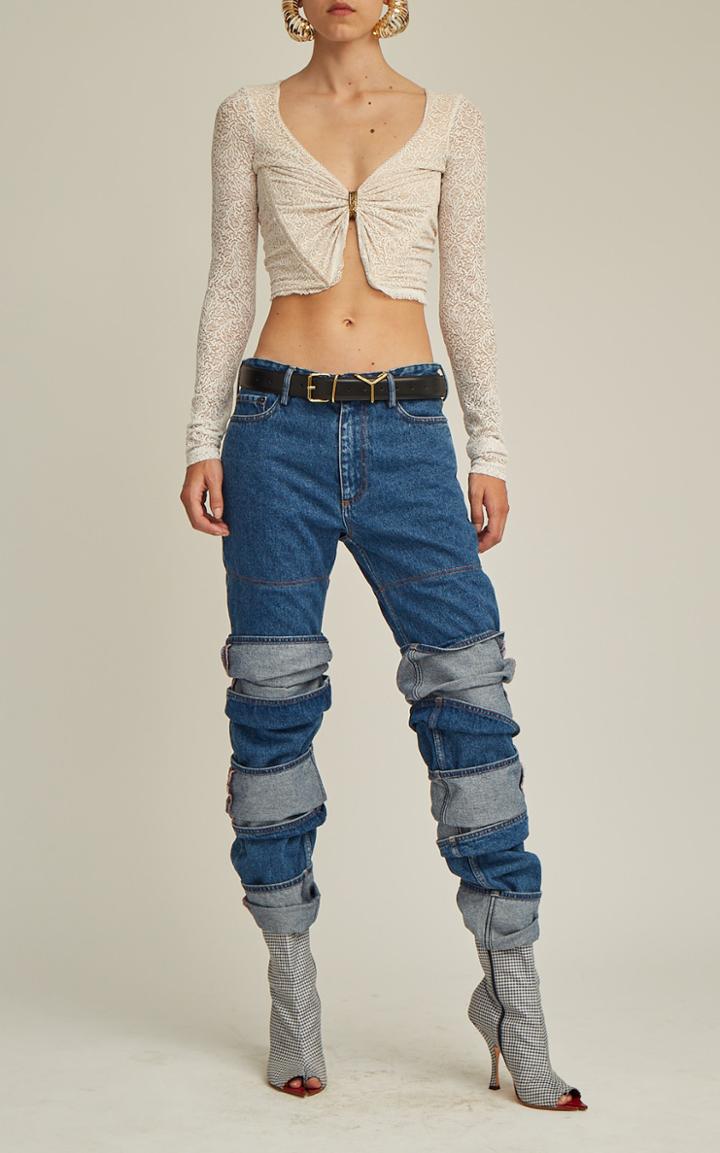 Moda Operandi Y/project Multi-cuff Rigid High-rise Straight-leg Jeans