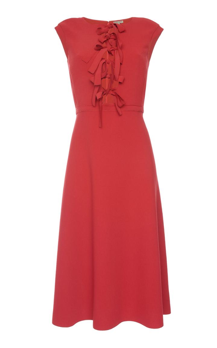 Bottega Veneta Bow Front Cap Sleeve Dress