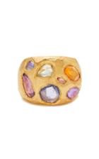 Page Sargisson 18kt Gold Rainbow Sapphire Cocktail Ring