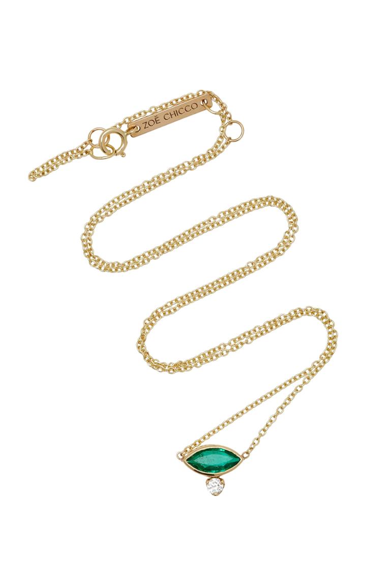 Zo Chicco Marquis Gemfields Emerald And Diamond Necklace