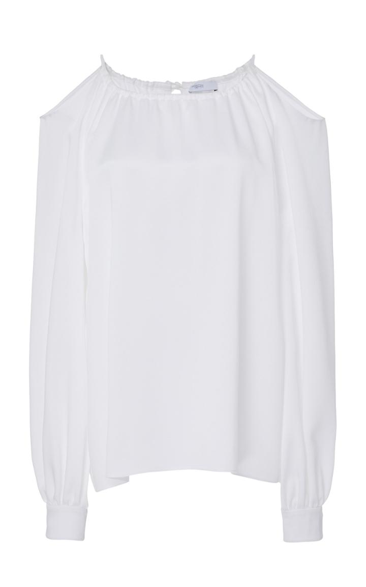 Rosetta Getty Cutout Shoulder Crepe Top