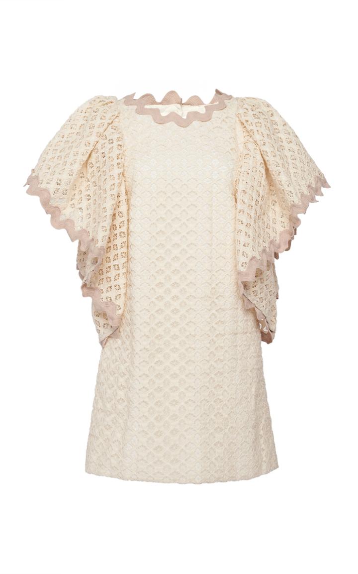 Leal Daccarett Amores Rickrack-trimmed Cotton-poplin Dress