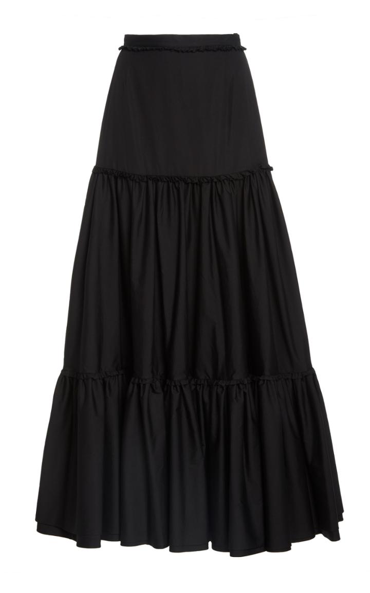 Moda Operandi Brock Collection Raccon Tiered Cotton Maxi Skirt