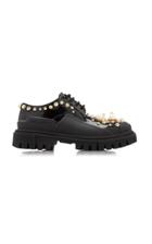 Dolce & Gabbana Jewel Embellished Leather Sneakers