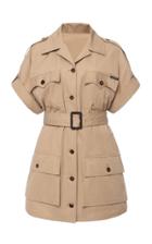 Dolce & Gabbana Belted Cotton-gabardine Mini Dress
