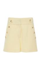 Moda Operandi Veronica Beard Pine Button-accented Canvas Shorts Size: 2