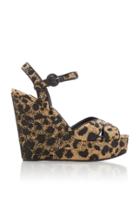 Dolce & Gabbana Leopard-print Leather And Raffia Platform Sandals