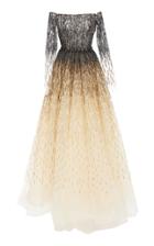 Pamella Roland Ombre Embroidered Ballgown