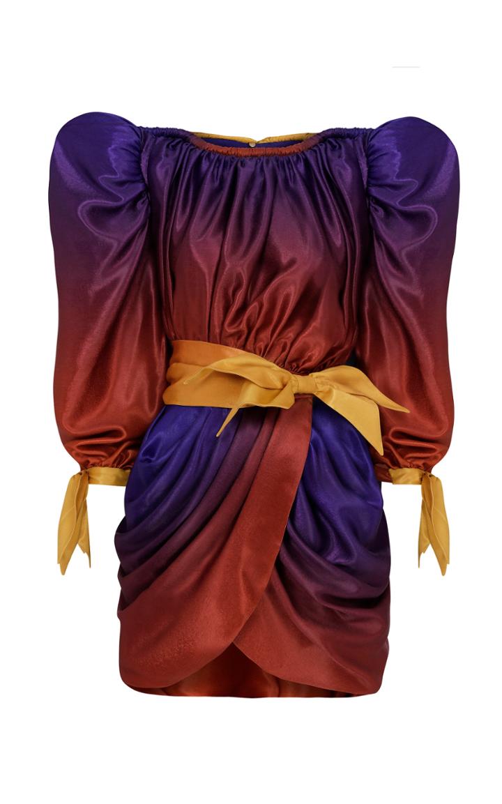 Moda Operandi Raisa Vanessa Ombre Satin Mini Dress
