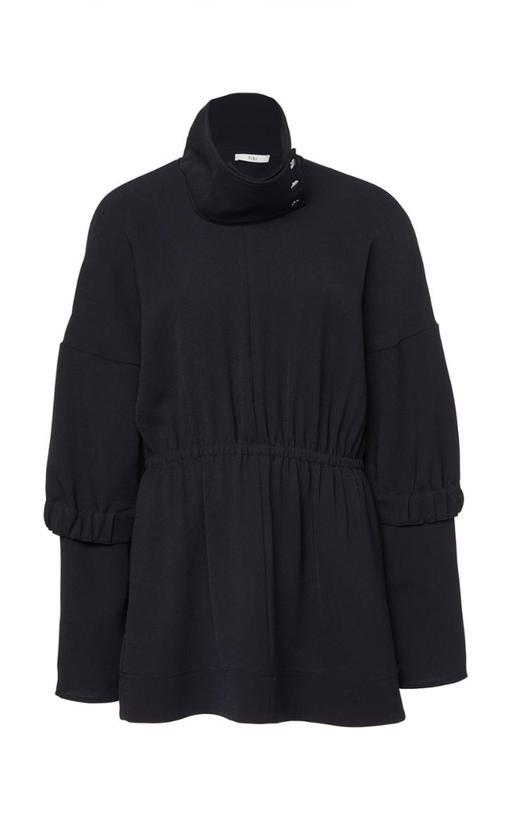 Tibi Esme Crepe Layered Sleeve Tunic Top