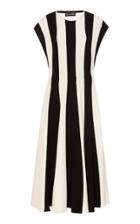 Moda Operandi Oscar De La Renta Striped Silk-jersey Dress Size: 0
