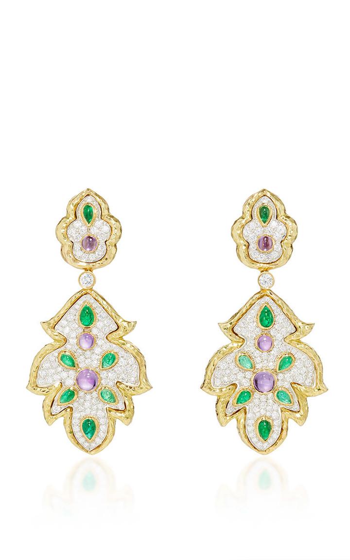 David Webb Amythest Earrings