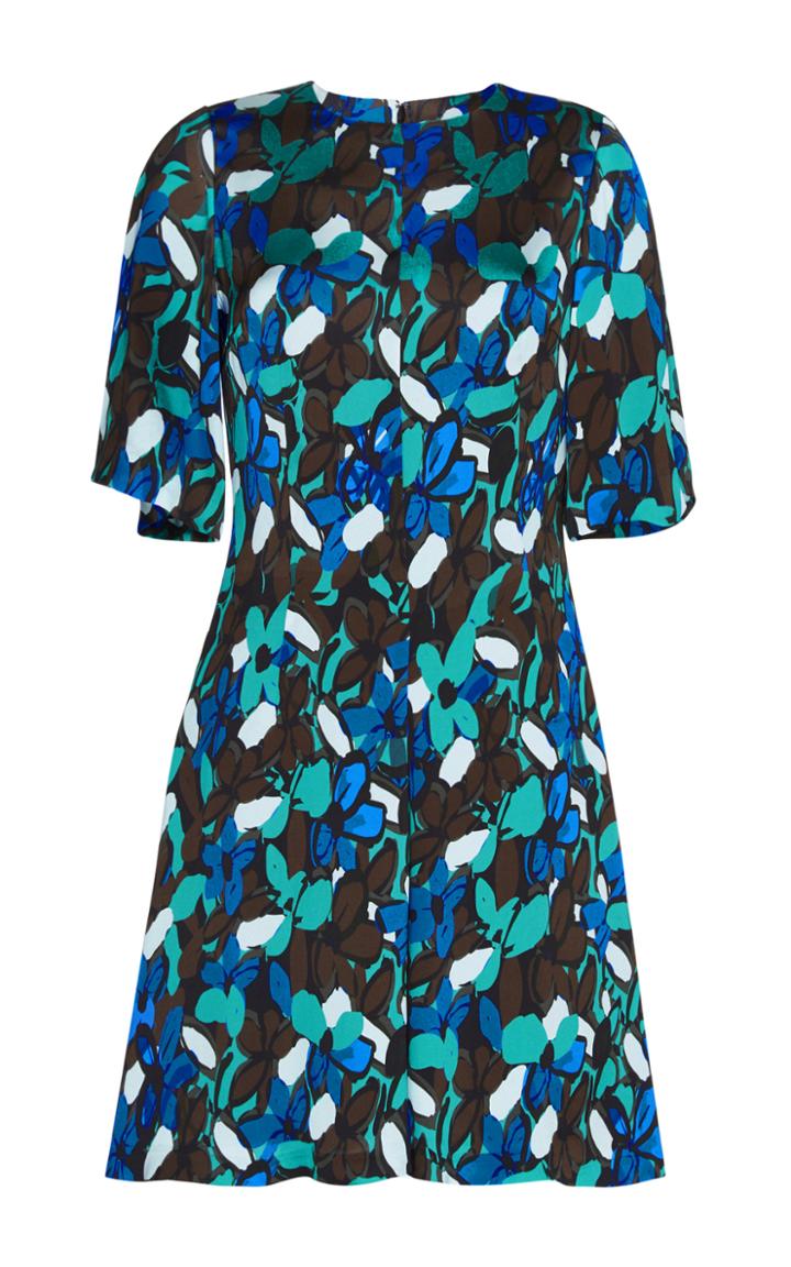 Goen.j Short Sleeve Satin Dress