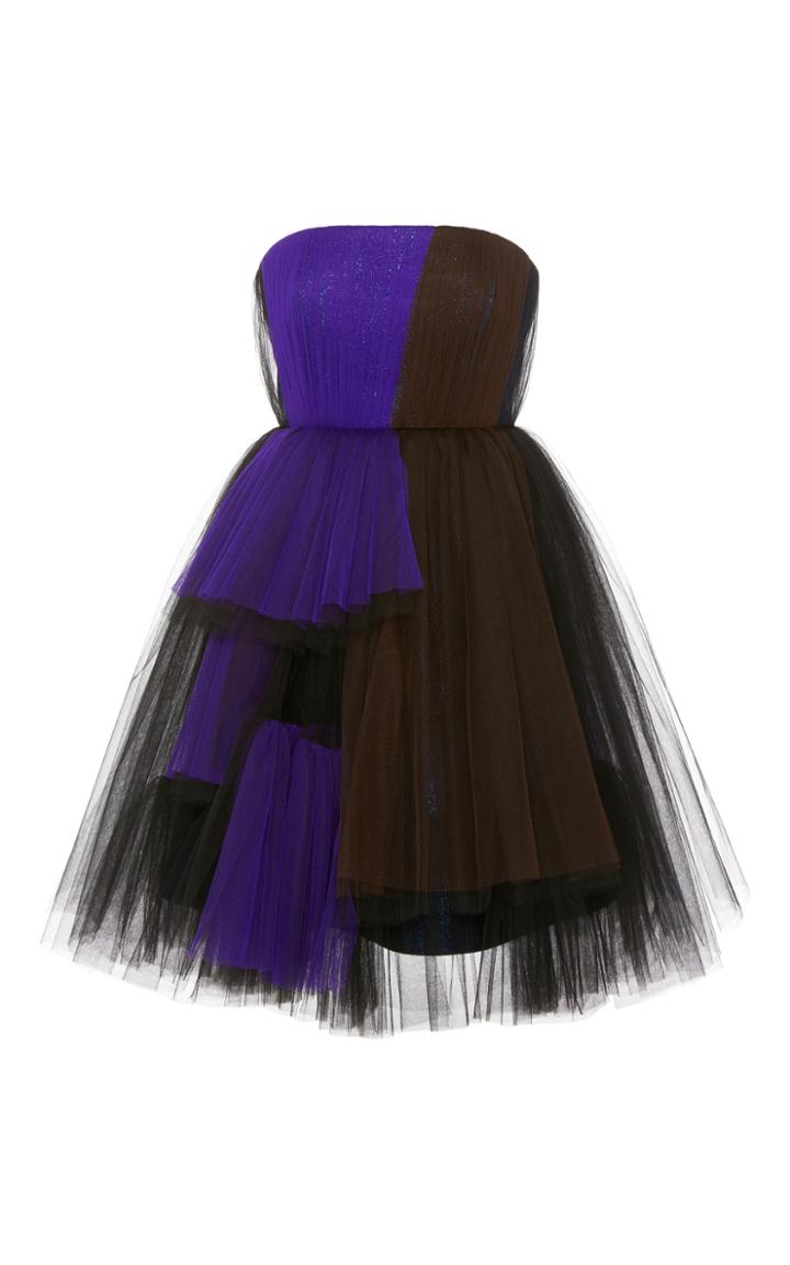 Delpozo Bi Color Tulle Dress