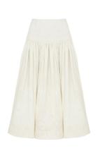Razan Alazzouni Floral Jacquard Midi Skirt