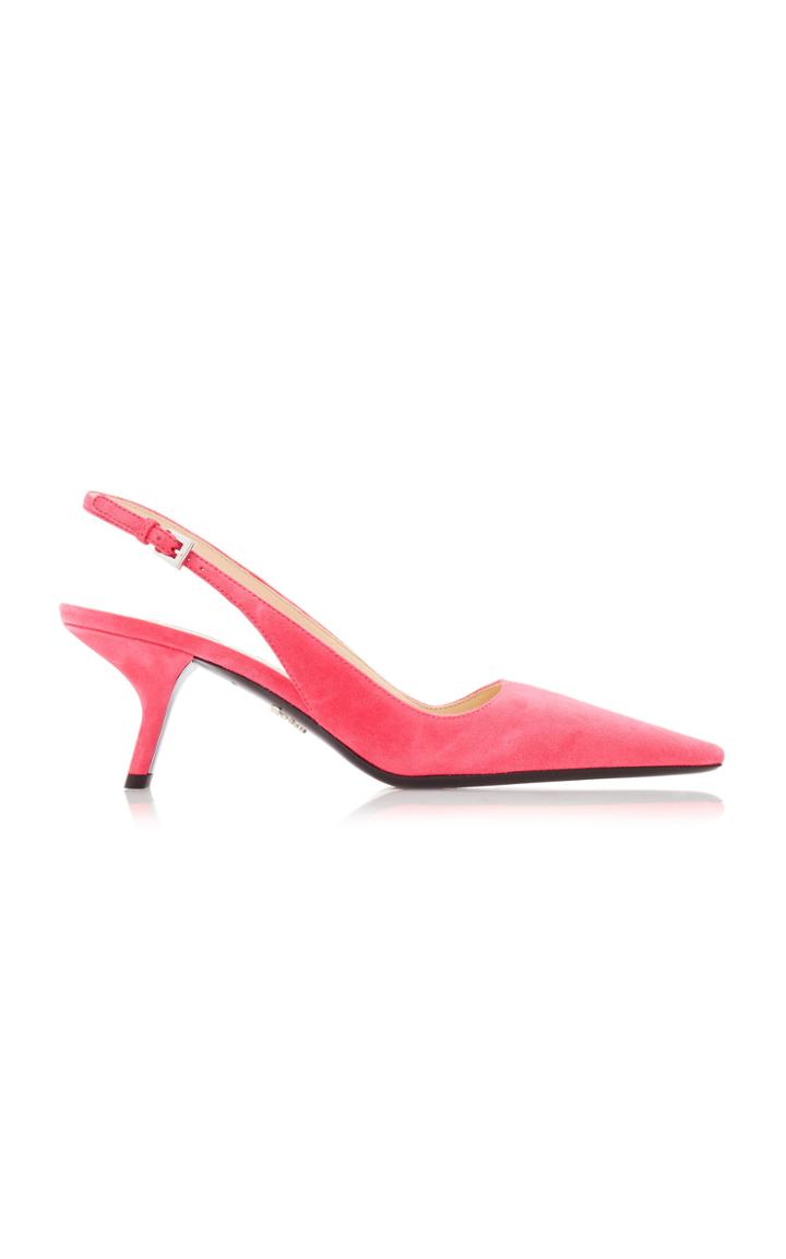 Prada Suede Slingback Pumps Size: 35