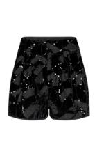 Moda Operandi Rotate Anis Sequined Velvet-jacquard Shorts