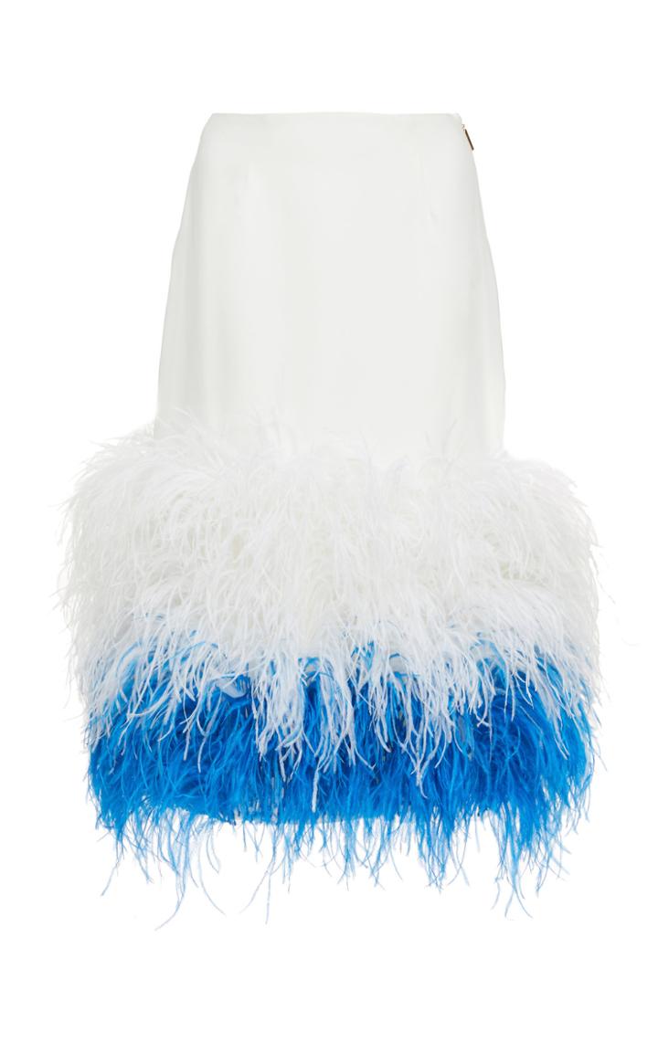 Prabal Gurung Kyla Feather Pencil Skirt