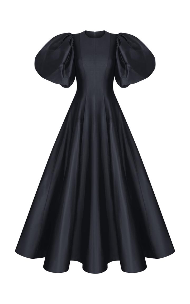 Rasario Balloon Sleeve Silk Gown