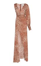 Alexis Kasadee Cheetah-print Crepe De Chine Dress