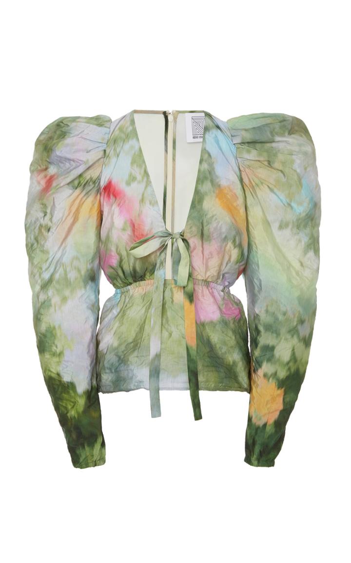 Rosie Assoulin Impressionist Crepe De Chine Top
