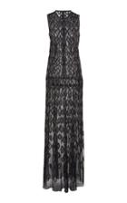 J. Mendel Sheer Embroidered Silk Gown