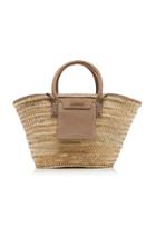 Jacquemus Le Panier Soleil Leather-trimmed Straw Tote