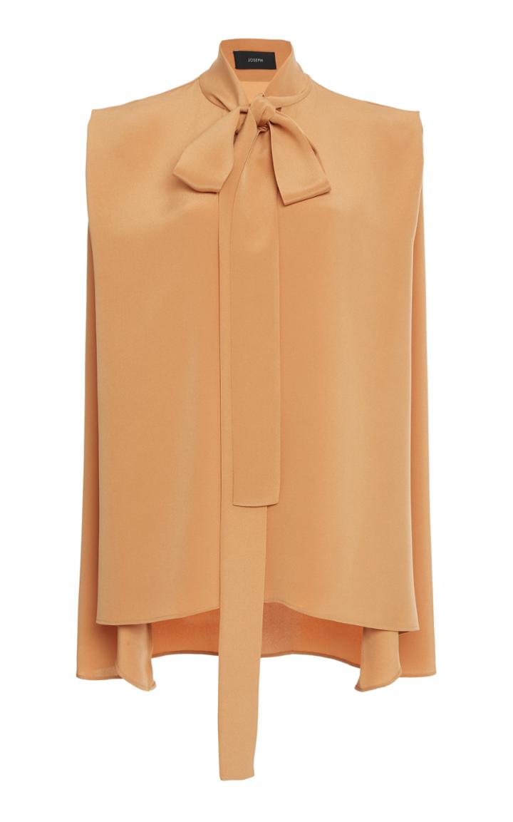 Moda Operandi Joseph Batin Oversized Silk Crepe Tie-neck Top