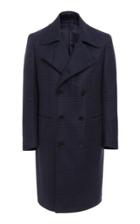 Eidos Plaid Double-breasted Officer's Coat