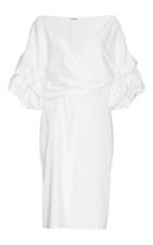 Johanna Ortiz White Cotton Tuxedo Dress