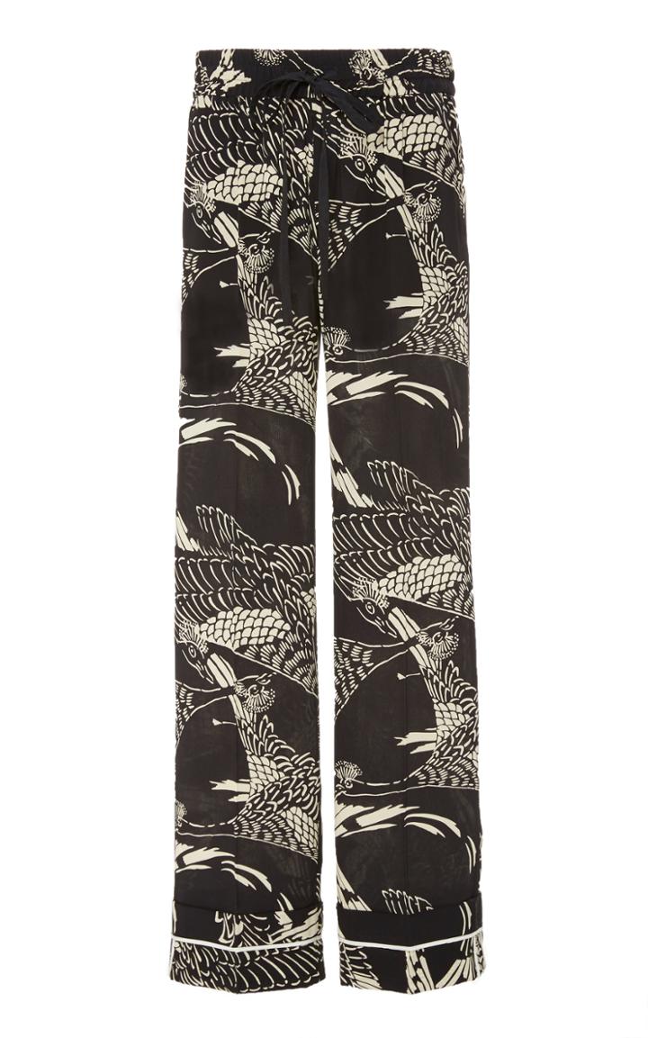 Red Valentino Phoenix Print Trousers