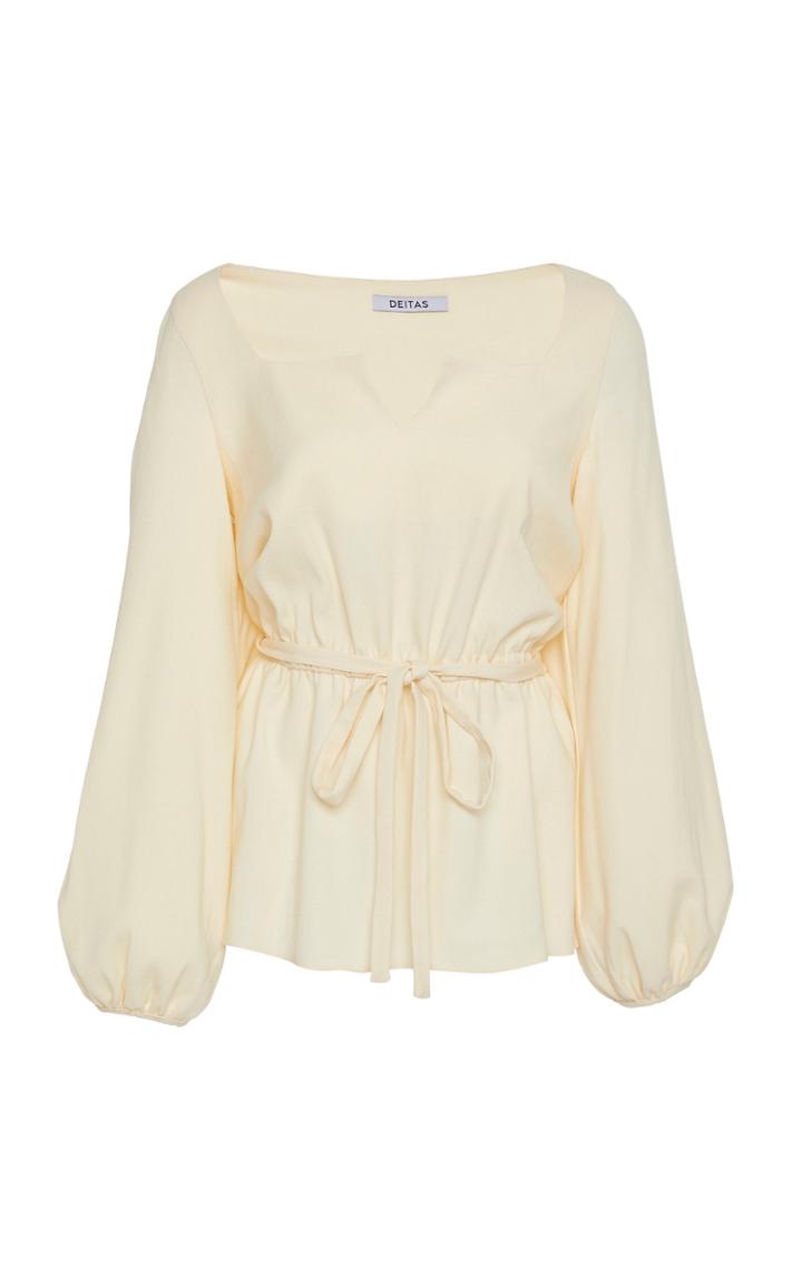Deitas Liz Wool Blend Gathered Blouse