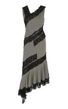 Prabal Gurung Jamrud Lace-trimmed Wool Midi Dress