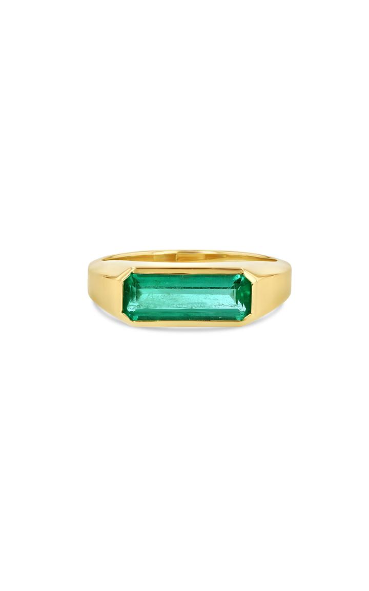 Moda Operandi Grace Lee 14k Yellow Gold Emerald Signet Ring