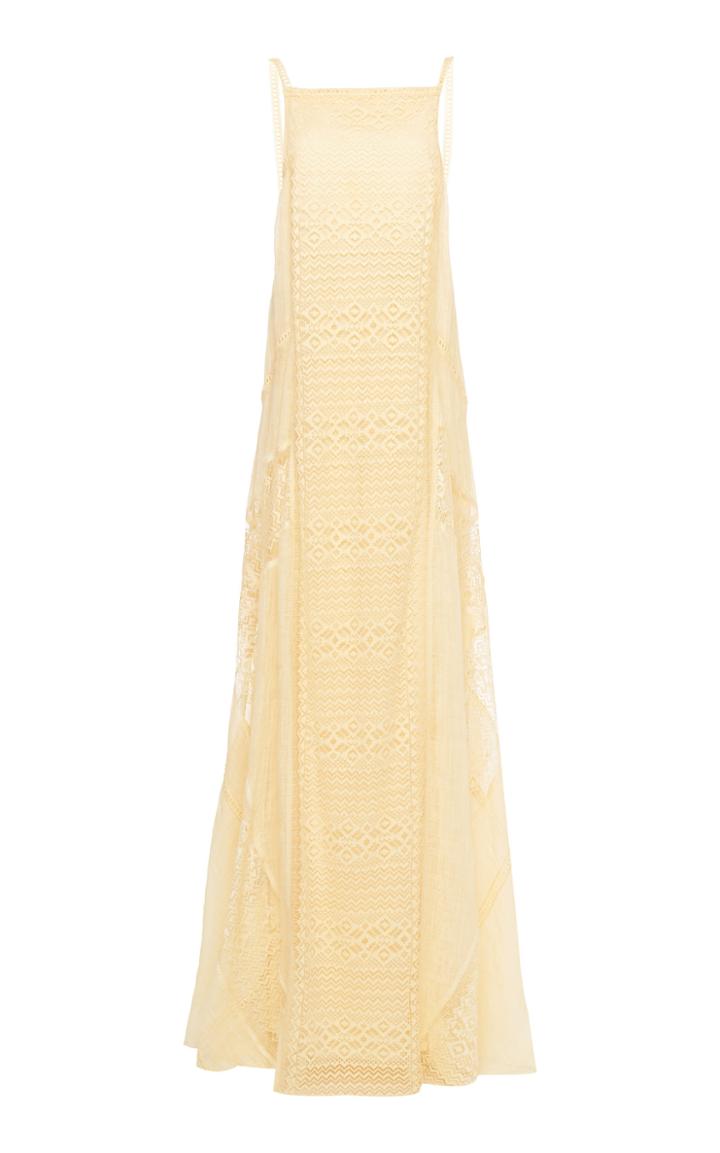 Alberta Ferretti Linen Maxi Dress