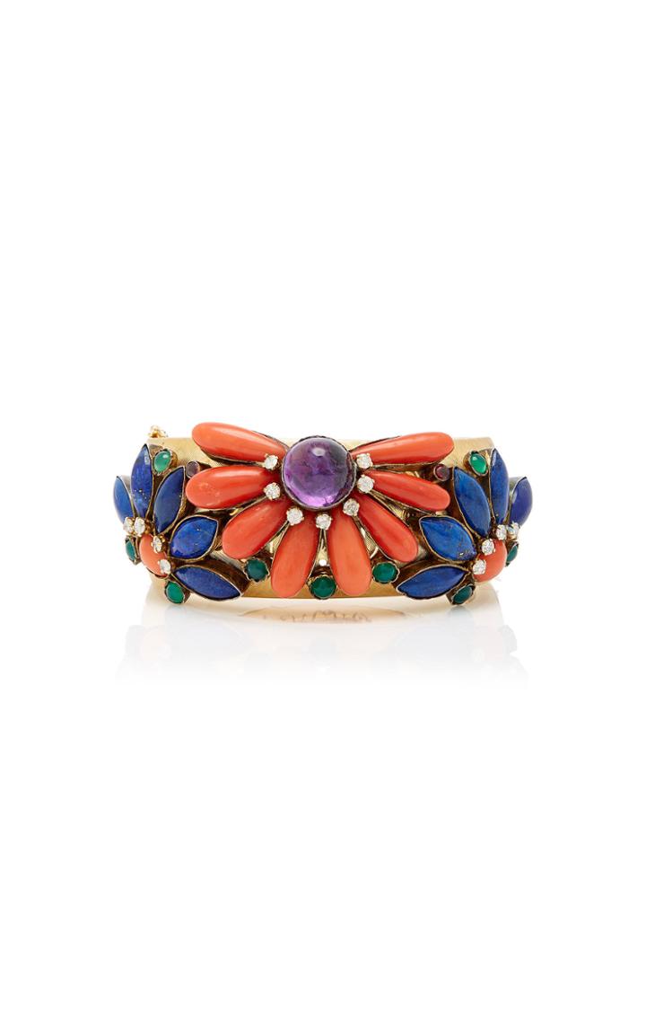 Eleuteri 18k Coral And Lapis Bracelet