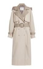 Caalo Two-tone Cotton-blend Trench Coat