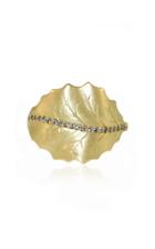 Lfrank Holly Leaf 18k Yellow Gold Diamond Ring
