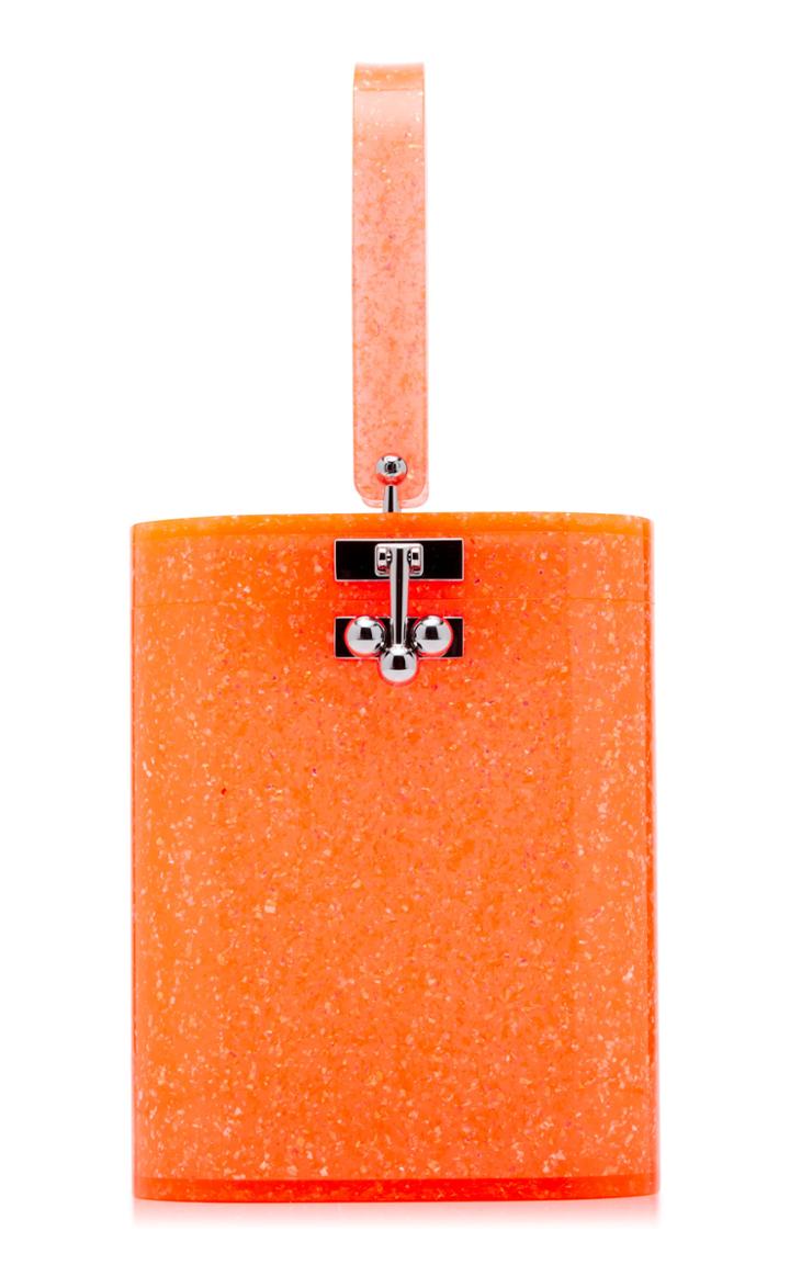 Edie Parker Oval Confetti-finished Acrylic Bag
