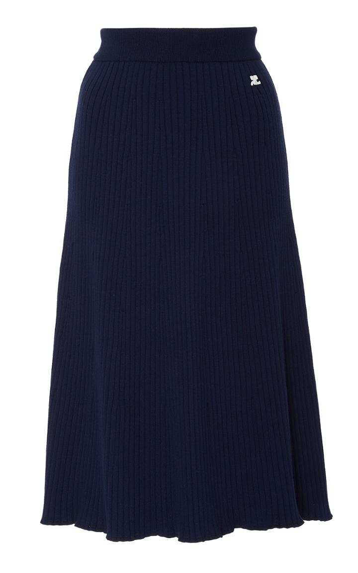 Courrges Cotton And Cashmere-blend Skirt