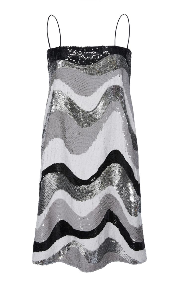 Jeffrey Dodd Wave Sequin Mini Dress