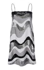 Jeffrey Dodd Wave Sequin Mini Dress