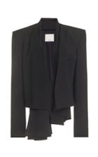 Tibi Scarf-detailed Cropped Crepe Blazer Size: 0